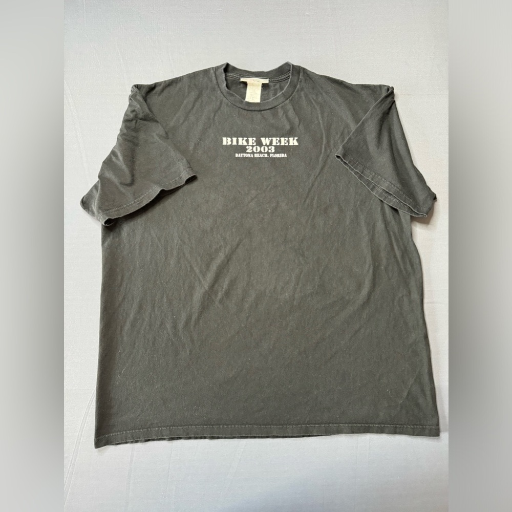 Vintage bike weak 2003  “Remember Your First Soft Tail” Pinup Biker Tee 2XL